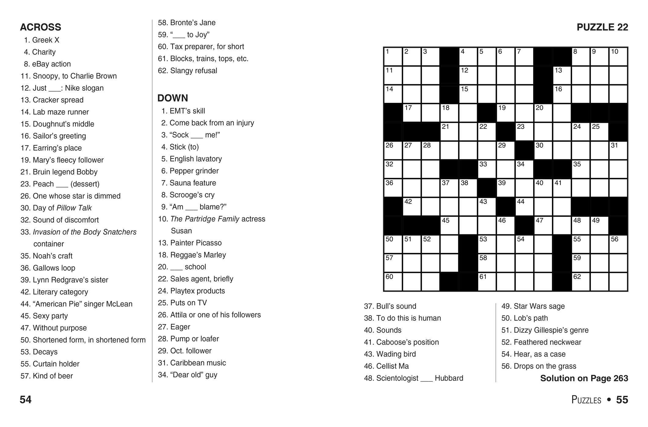 Crossword By Thomas Joseph Printable Blank_84924