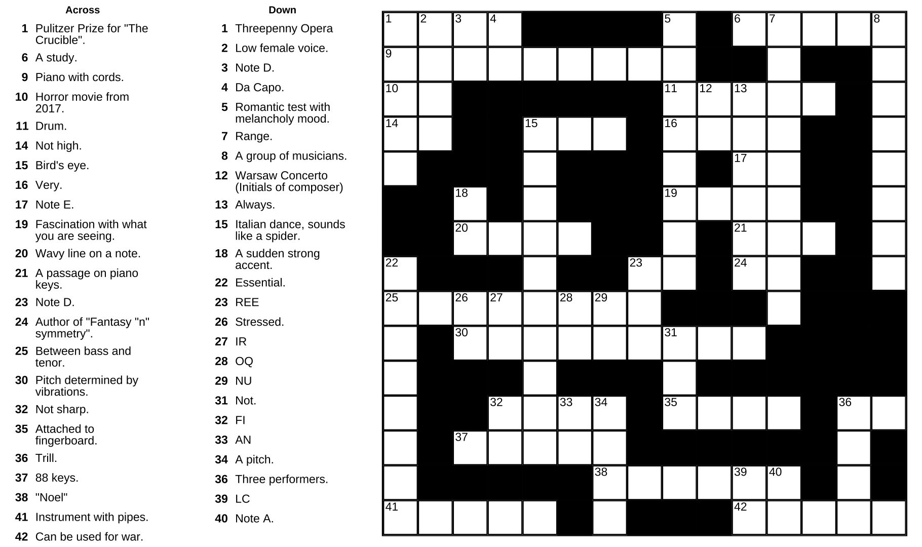 Crossword Puzzles About Movies Printable_42693