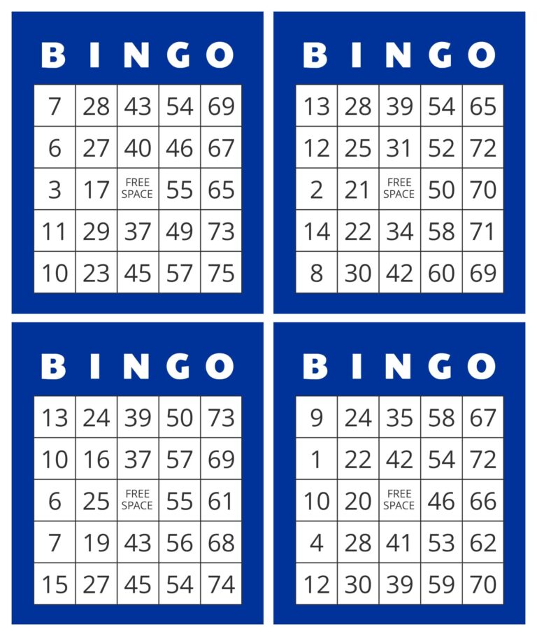 Free Printable Bingo Game Sheets - Printable JD