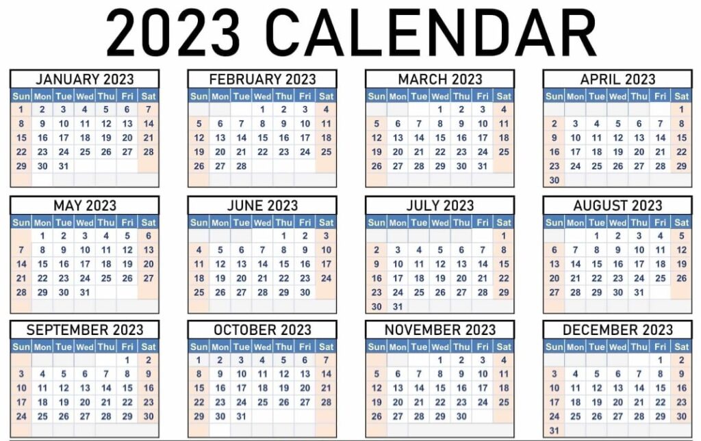 Free Printable Year Planner 2023 South Africa - Printable JD