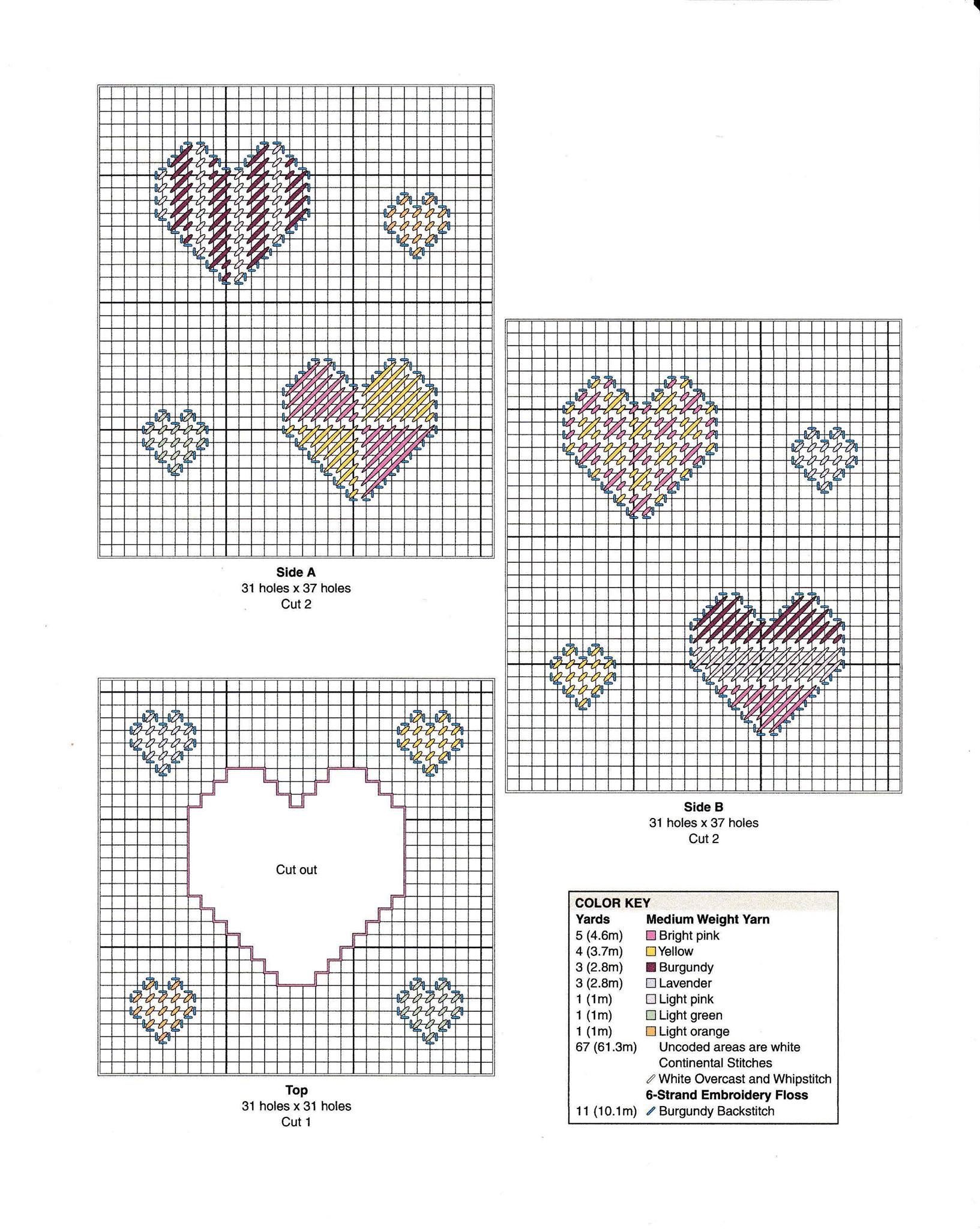 Free Valentine Plastic Canvas Tissue Box Patterns Printable_82600