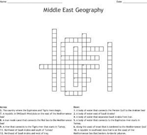 Geography Crossword Printable_82541