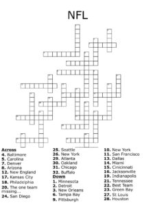 NFL Crossword Puzzle Printable_93302