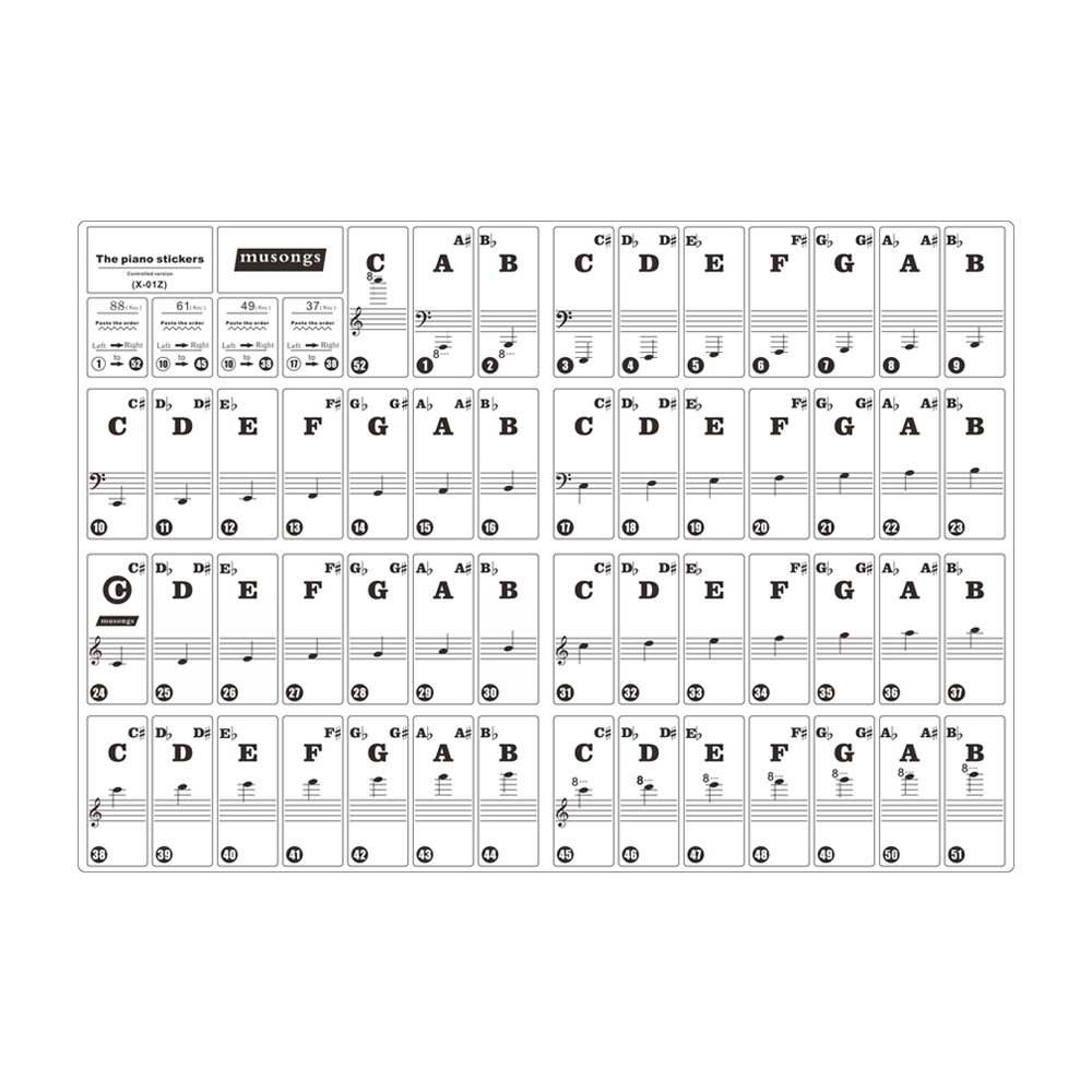 Piano Keyboard Stickers Printable_95821