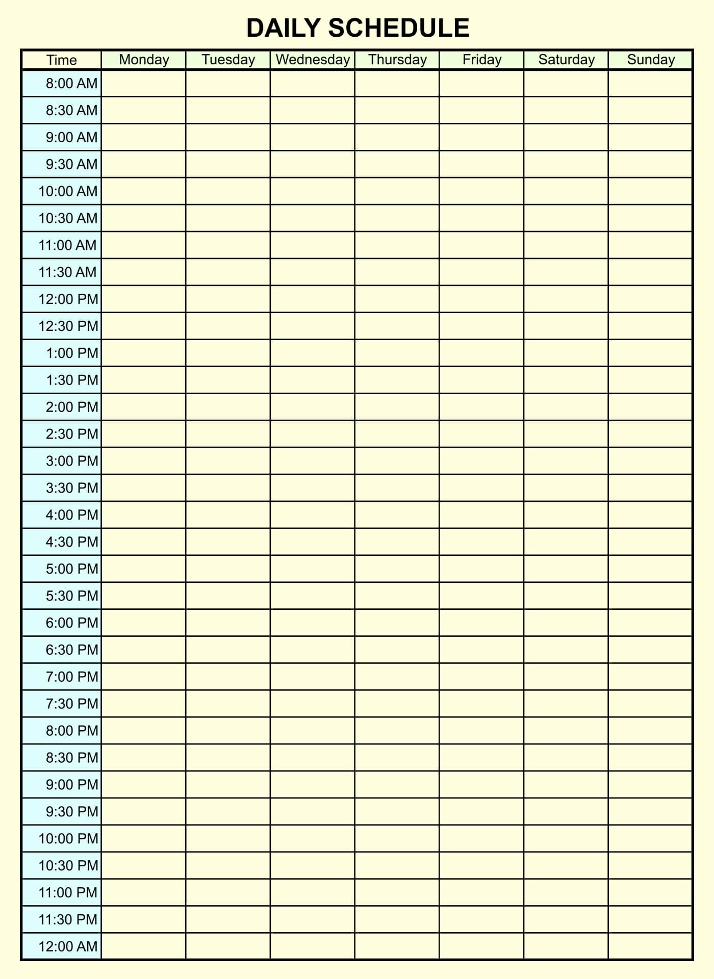 24 Hour Time Chart Printable_43362