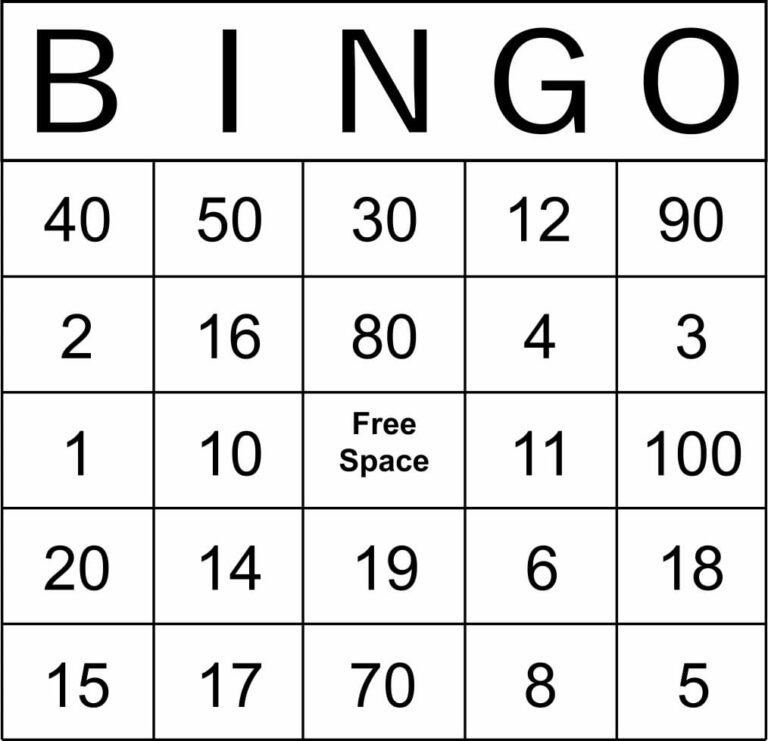 50 Free Printable Bingo Cards - Printable JD