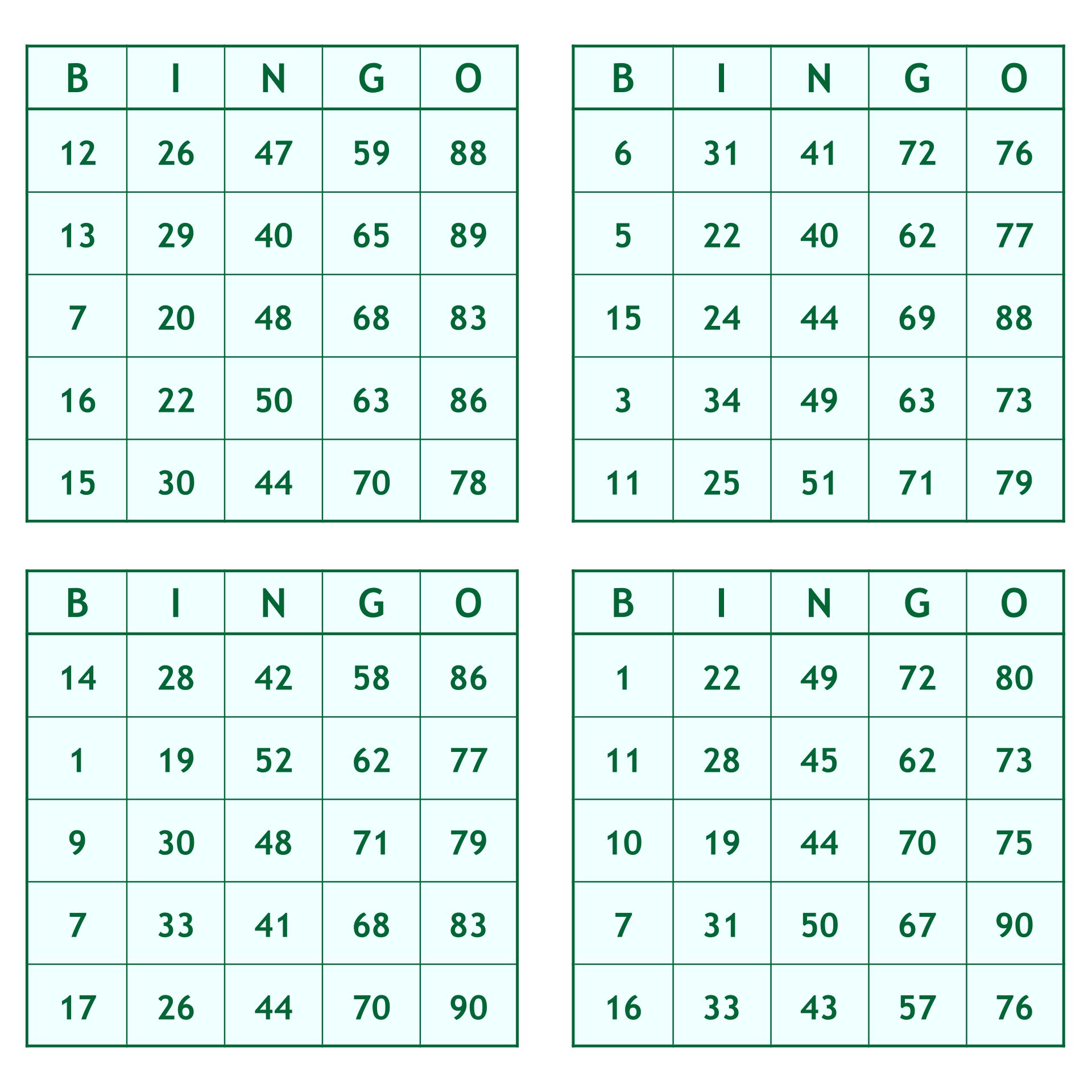 Bingo Cards Printable Free_25134