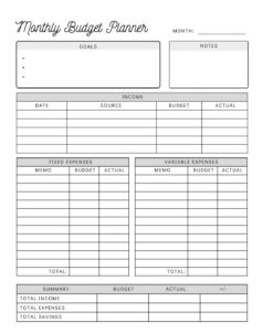 Budget Worksheet For Kids Printable - Printable Jd