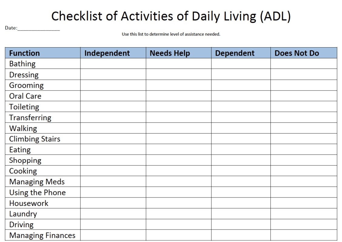 Daily Living Skills Worksheets Printable Printable JD