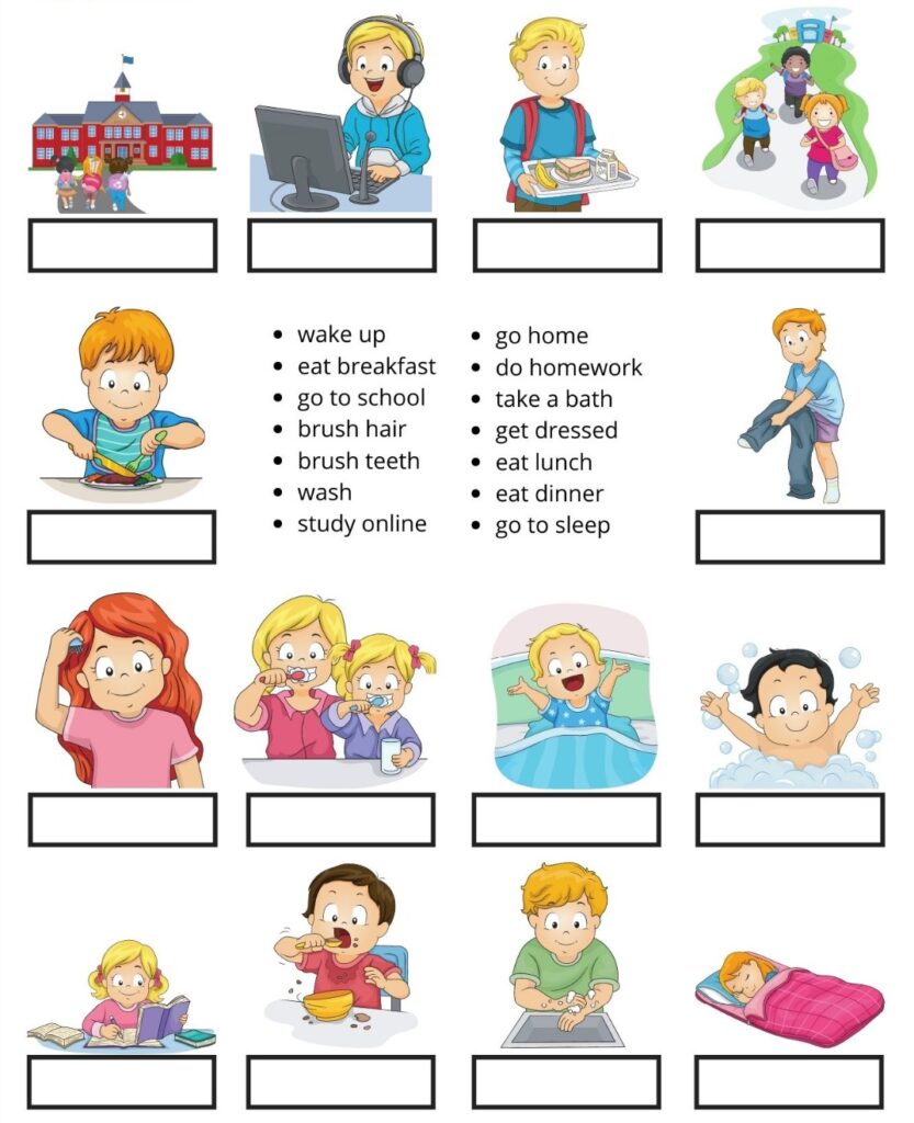 Daily Routine Printable Worksheets - Printable JD