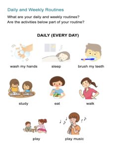 Daily Routine Printable Worksheets_96652