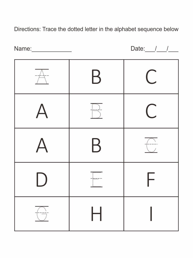 Free ABC Printables For Pre K Printable JD