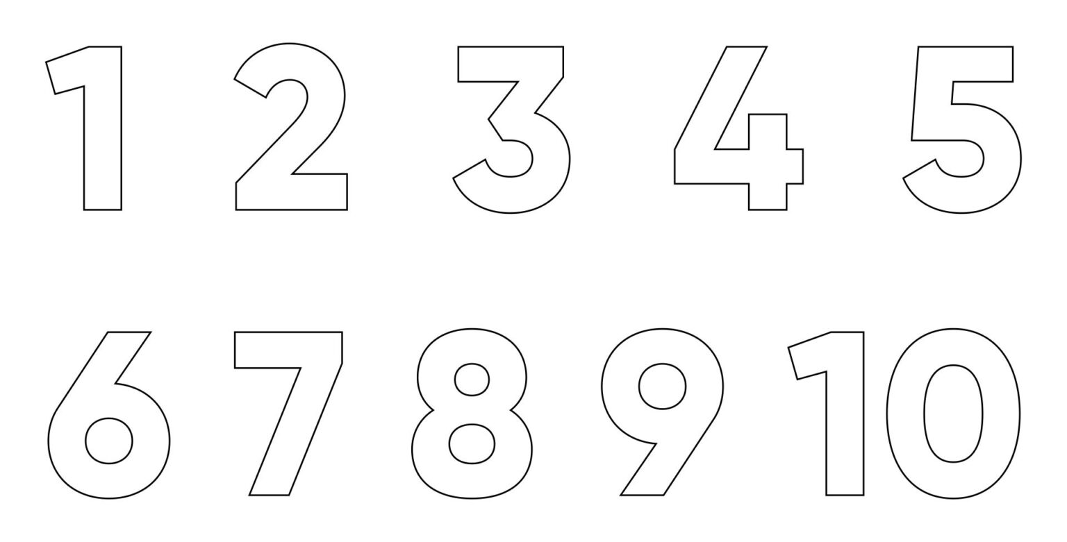 Free Large Printable Numbers 1 10 Printable JD