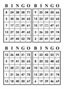 Free Printable Bingo Sheets 1 75 - Printable JD