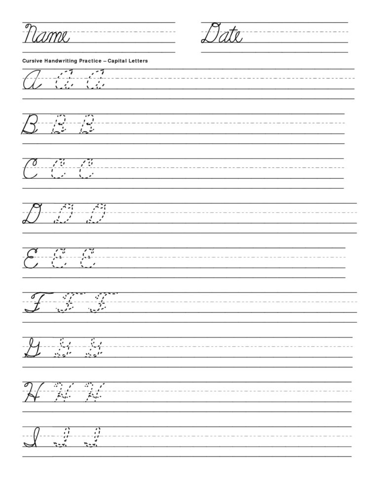 Free printable handwriting sheets printable printable jd