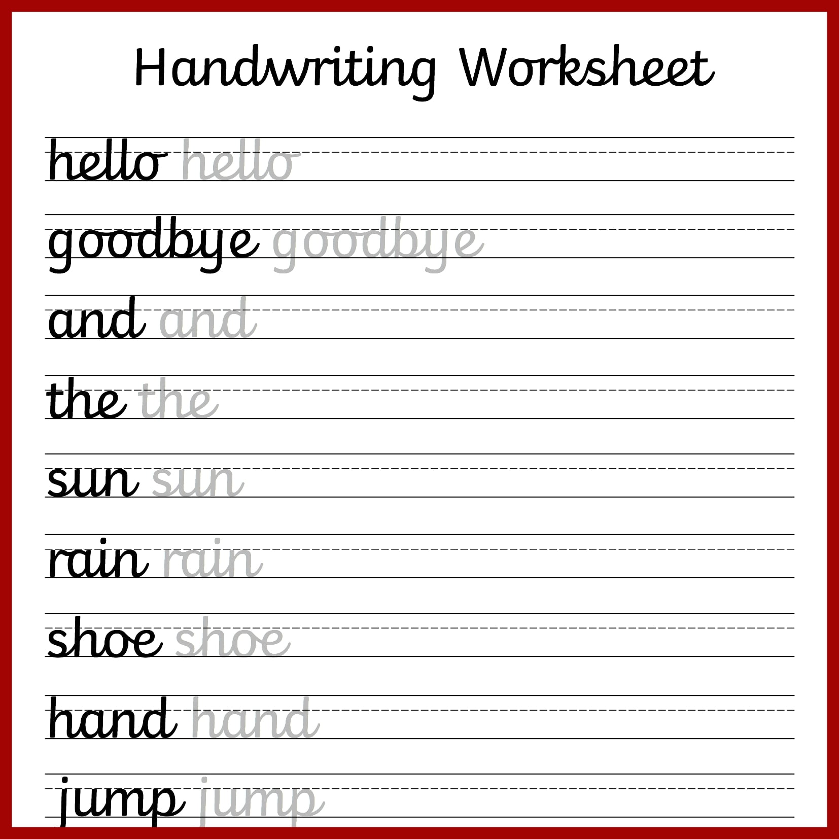 Free Printable Handwriting Sheets Printable_95241