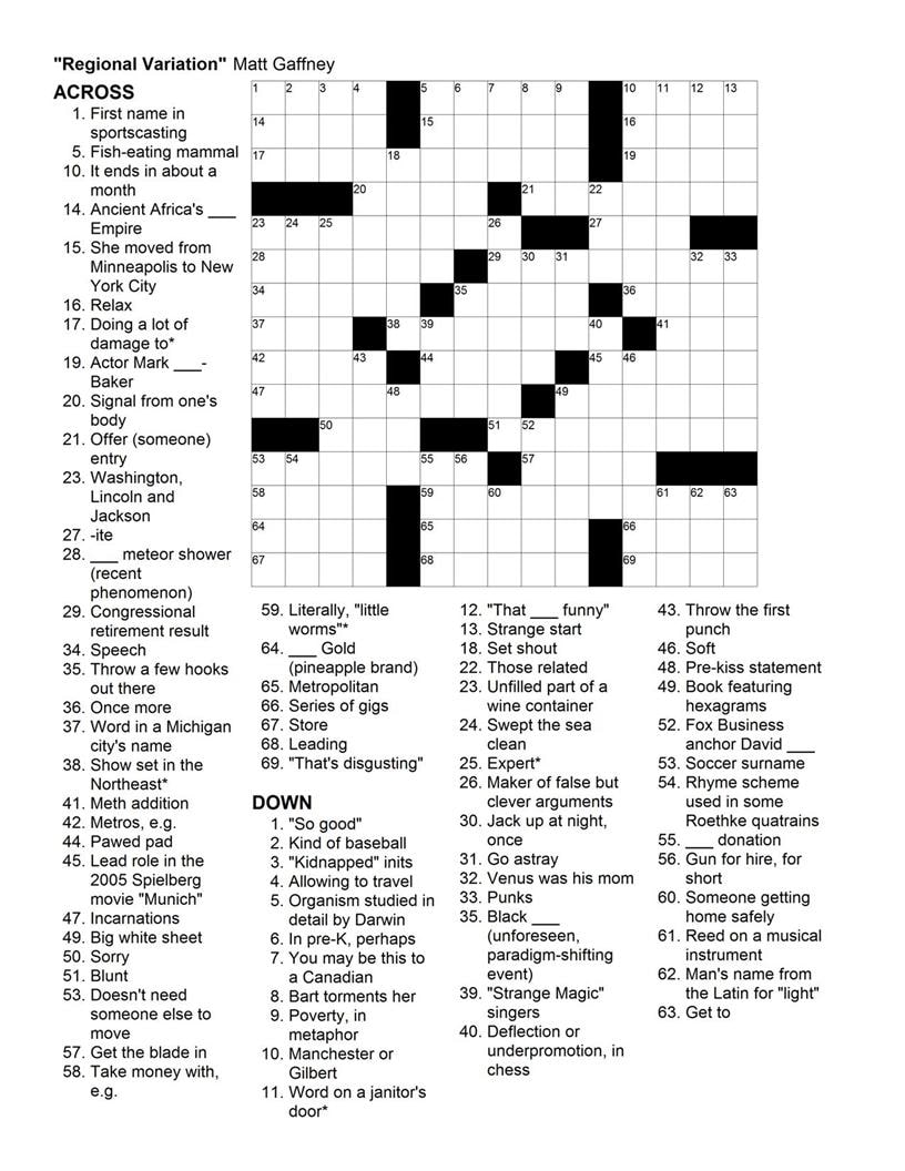 Printable Daily Commuter Crossword Puzzle Printable JD