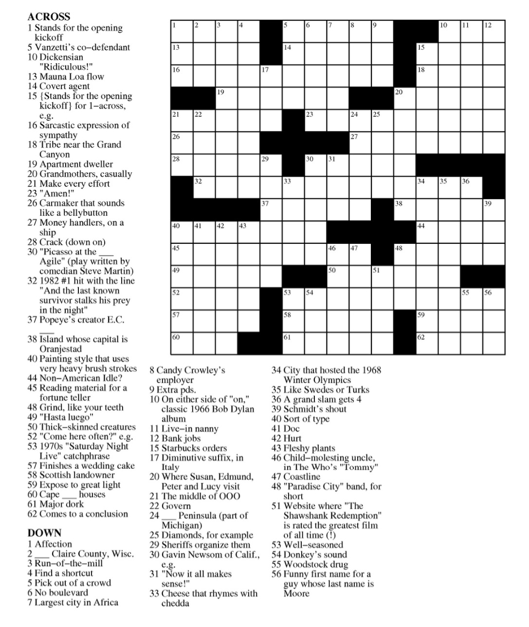 Printable Daily Commuter Crossword Puzzle_46329