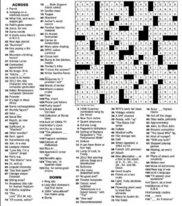 Printable Frank Longo Sunday Crossword Puzzles_84152