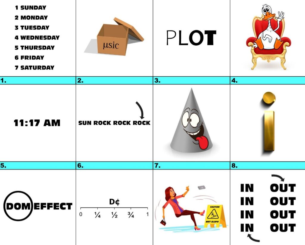 Printable List Of Dingbats And Answers Printable Jd