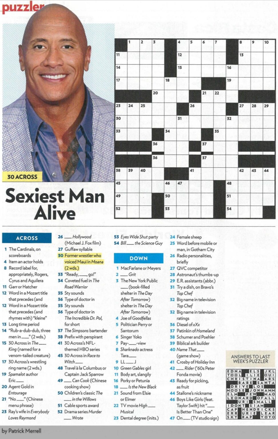 got any celebrity magazines crossword