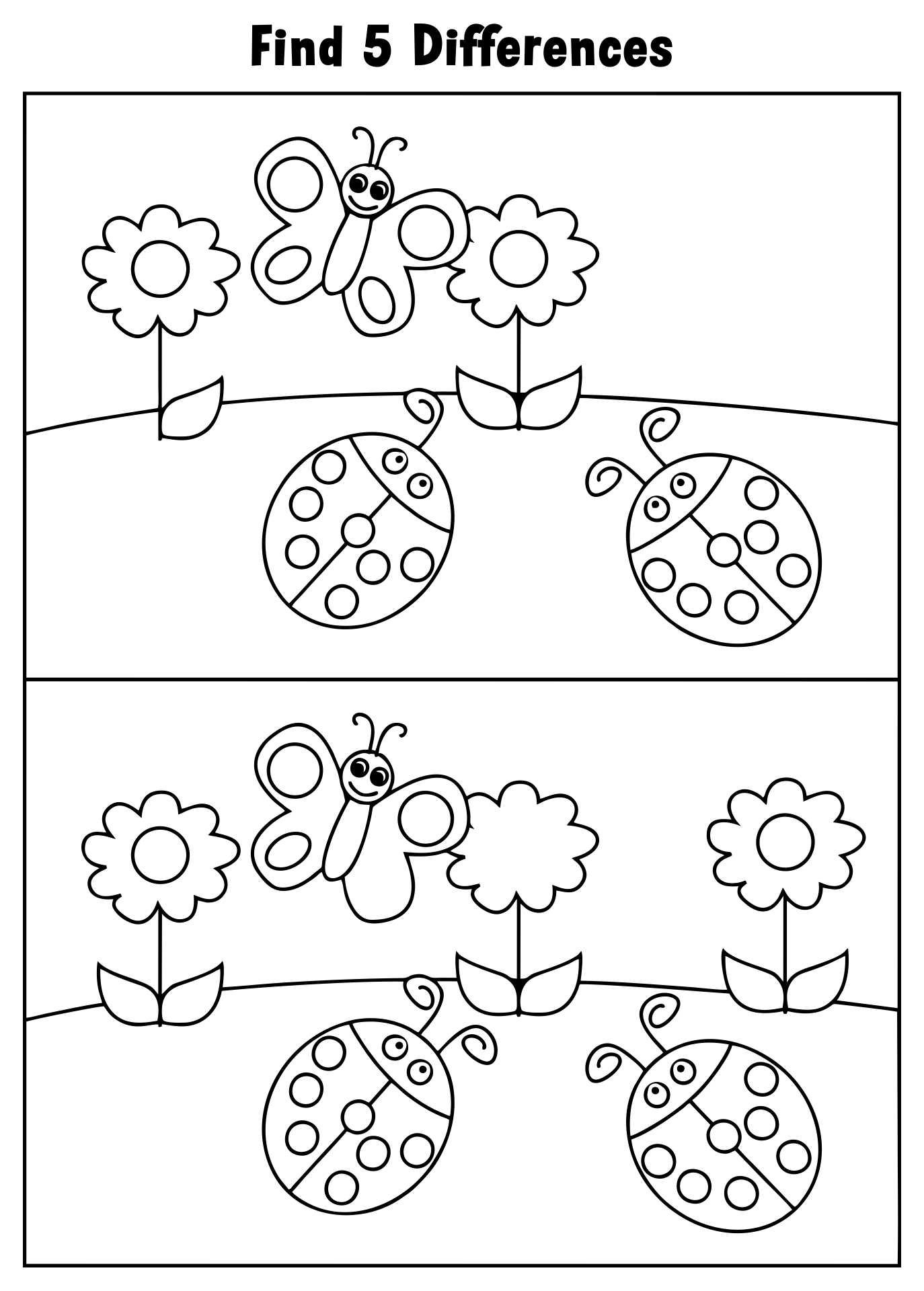 Printable Spot The Difference - Printable JD