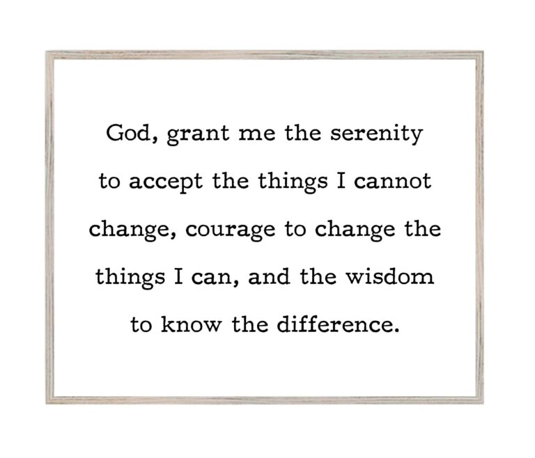 Serenity Prayer Printable - Printable JD