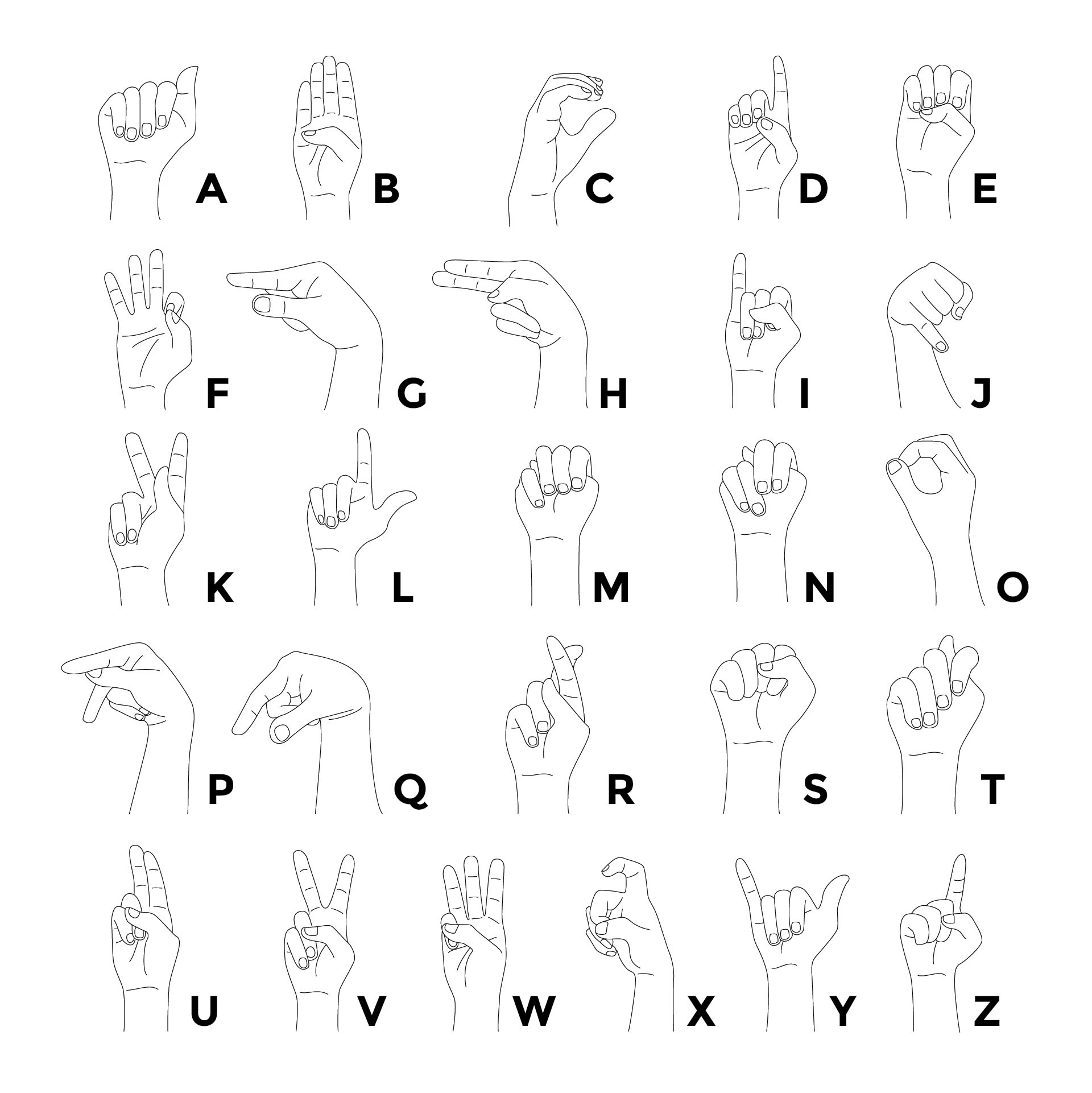 Sign Language Worksheets Free Printable_51634