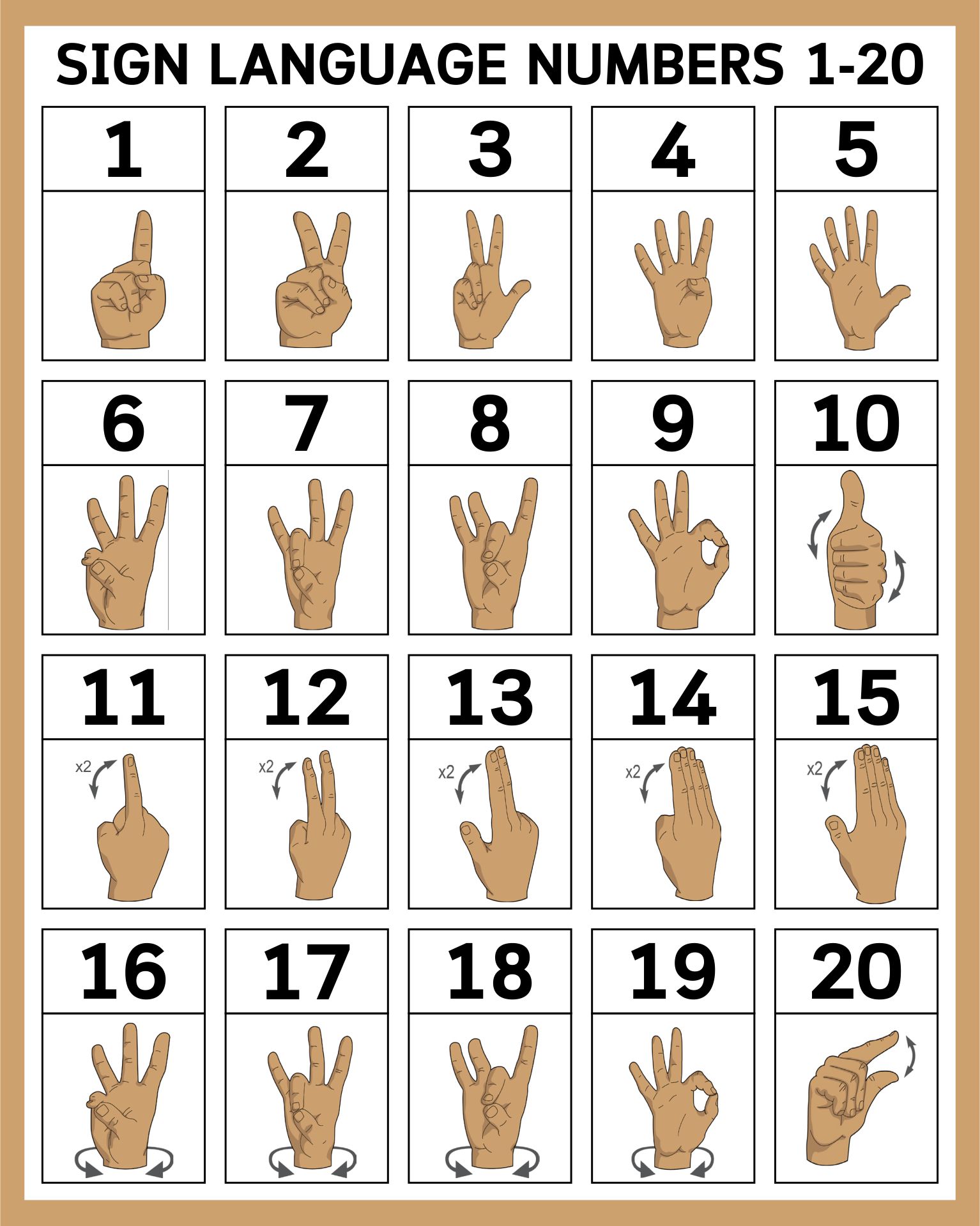 Sign Language Worksheets Free Printable_55137