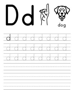 Tracing Letter D Free Printables - Printable JD