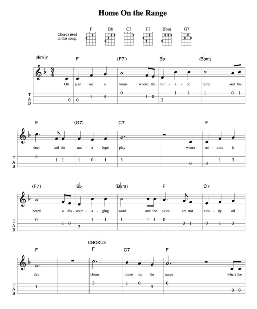 Ukulele Songs Printable For Free - Printable JD