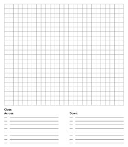 Printable Blank Crossword Grid - Printable JD