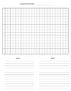 Printable Blank Crossword Grid - Printable JD