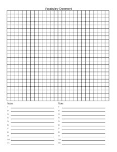 Printable Blank Crossword Grid - Printable JD