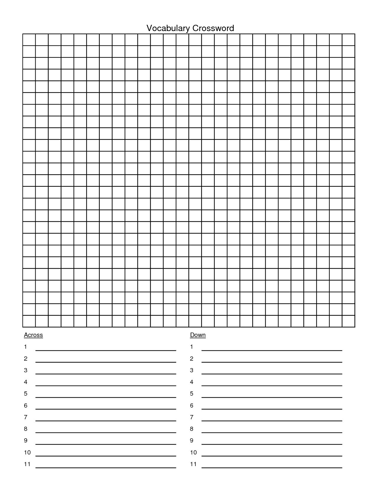Printable Blank Crossword Grid_59244