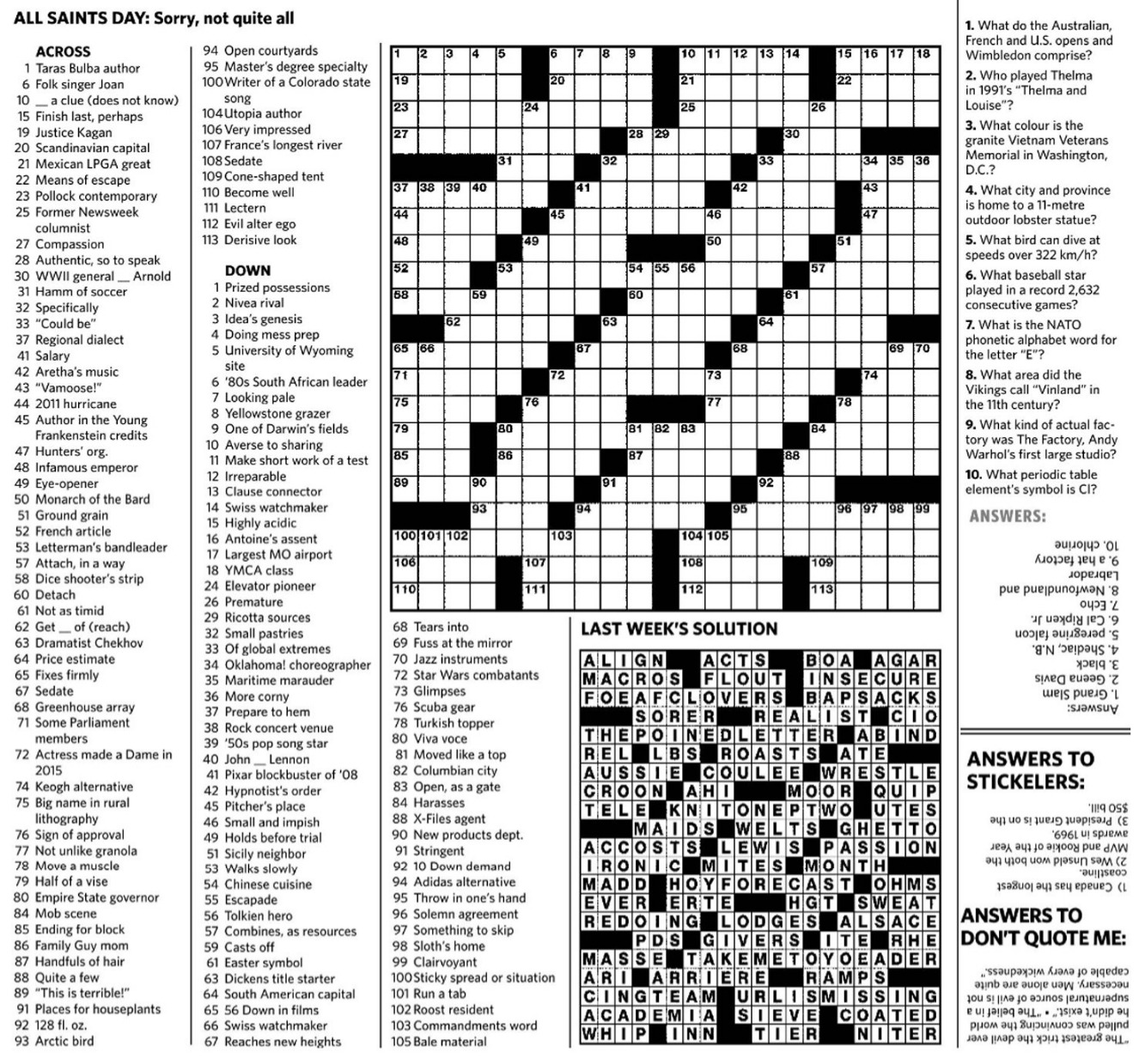 Printable Detroit Free Press Crossword Puzzle_15269