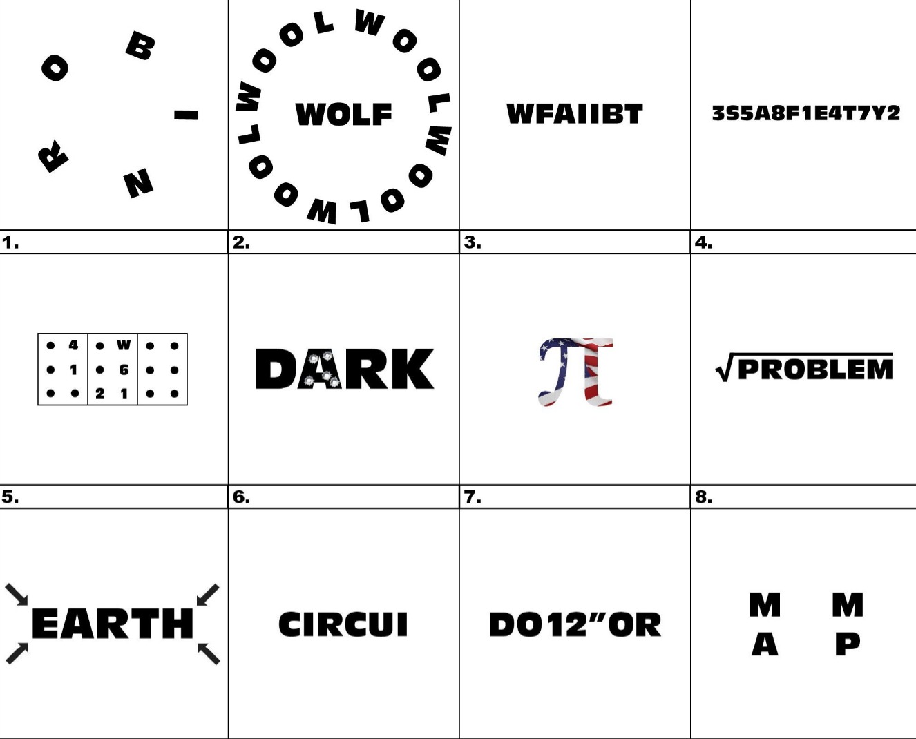 Printable Dingbat Puzzles With Answers Easy_26052