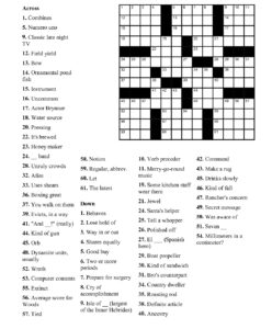 Printable Easy Crossword Puzzles For Adults Free_92210