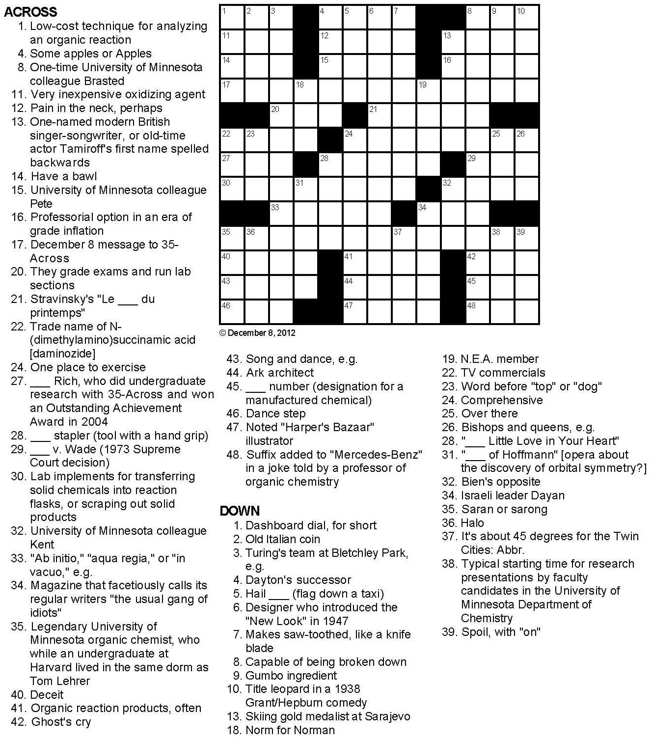 Printable Easy Crossword Puzzles With Answers_26951