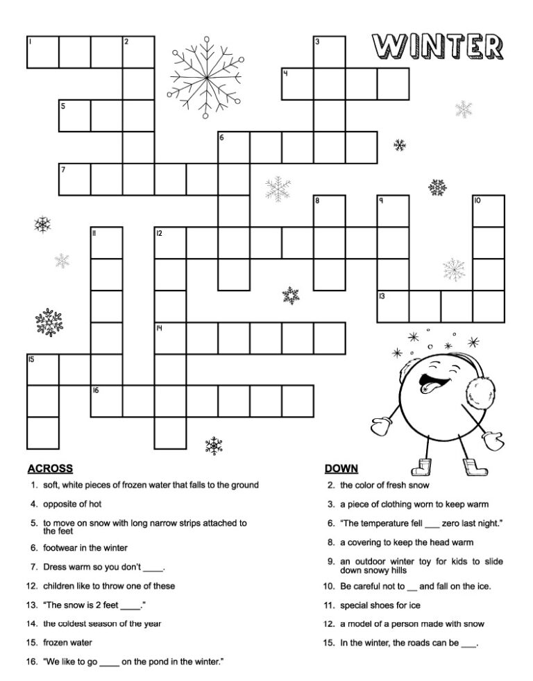 Printable Easy Crossword Puzzles Printable JD