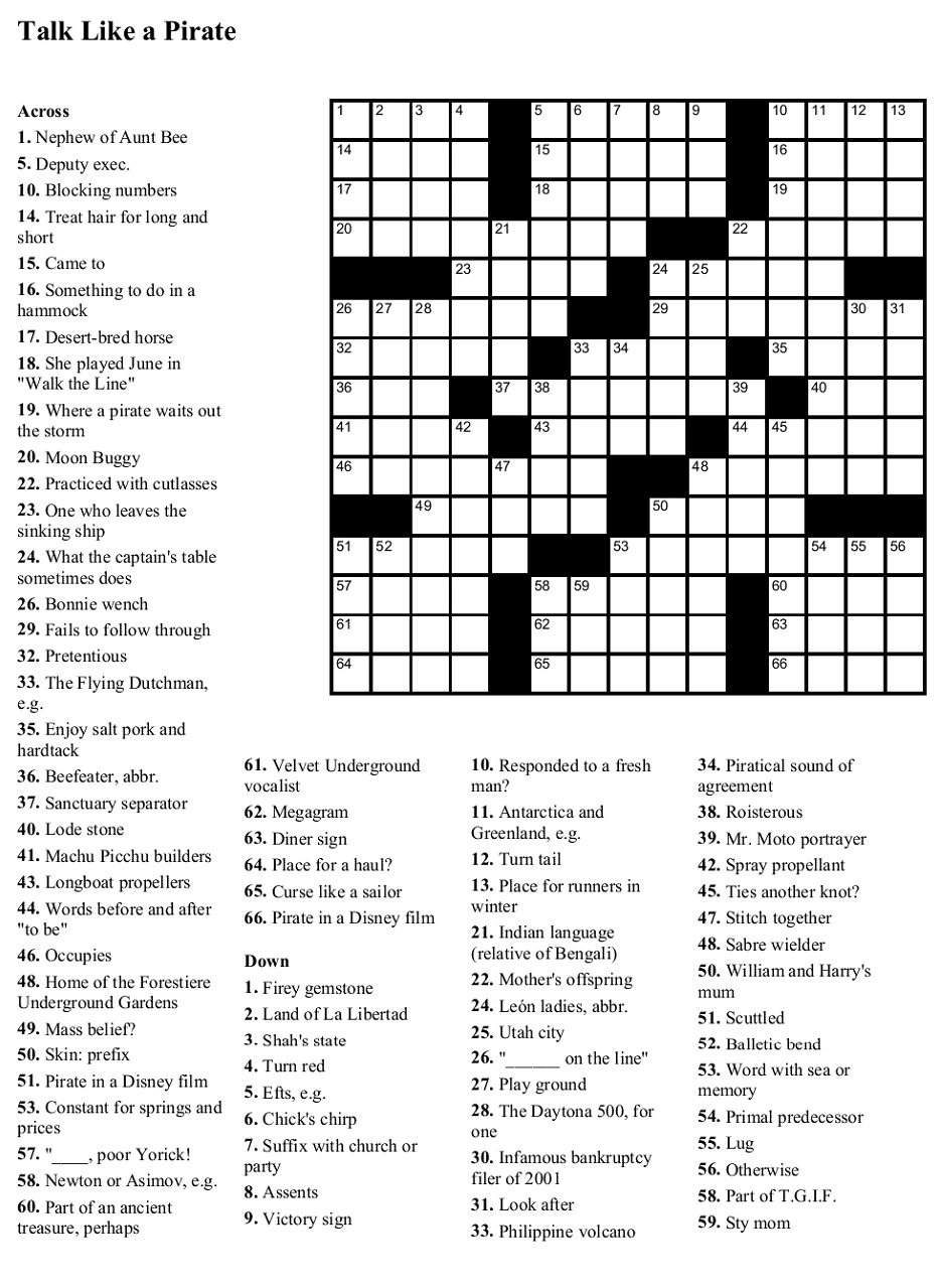 Printable Easy Crossword Puzzles_82852