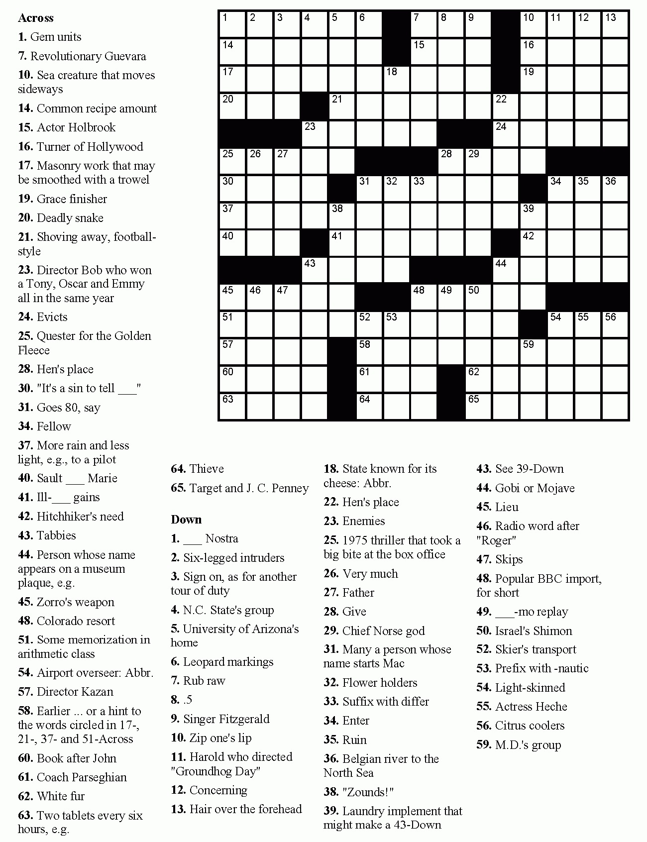 Printable Nea Crossword Puzzle_59244