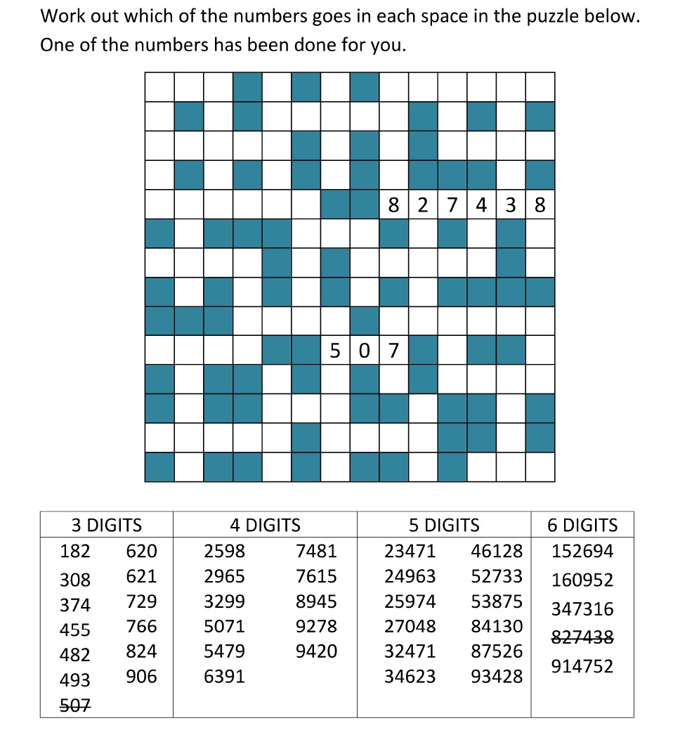 Printable Number Fill In Puzzles_92548