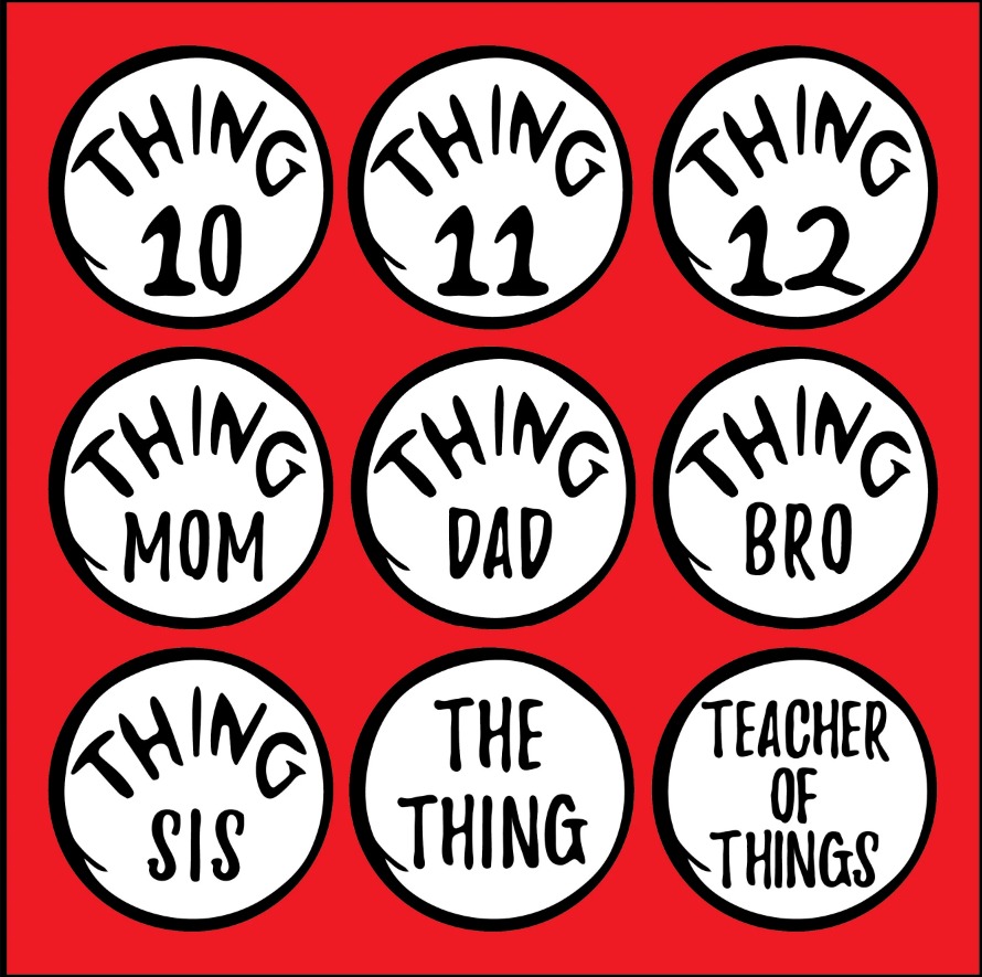 Printable Thing 1 and Thing 2 Ability Printable JD