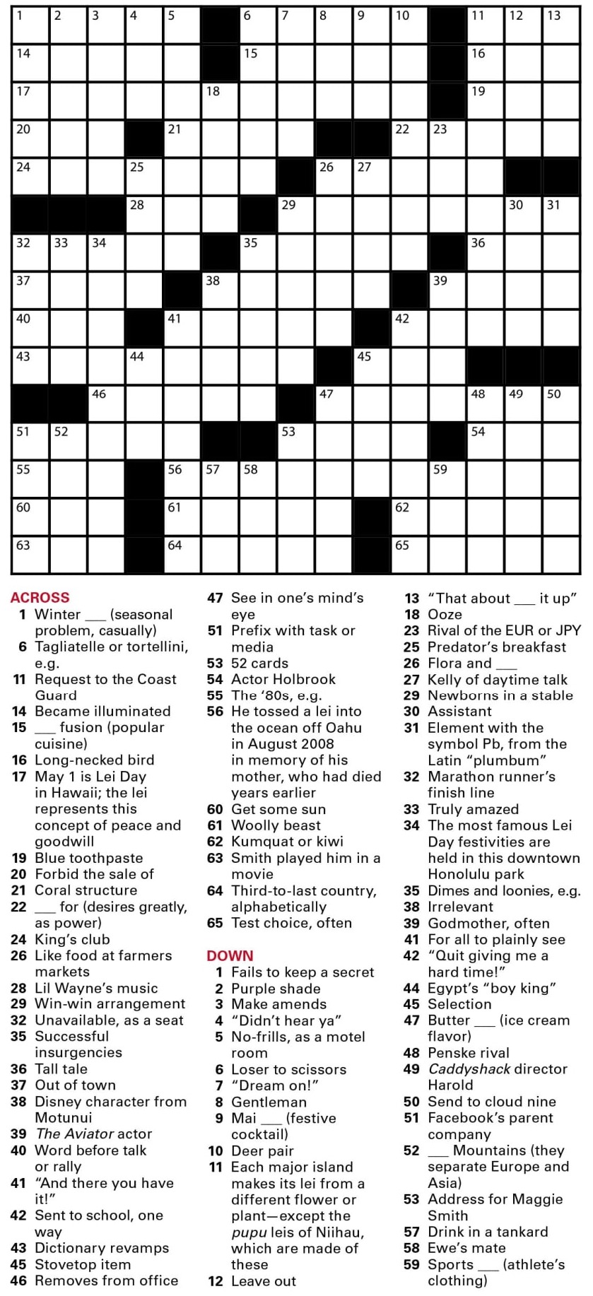 Printable Toronto Sun Crossword Printable JD