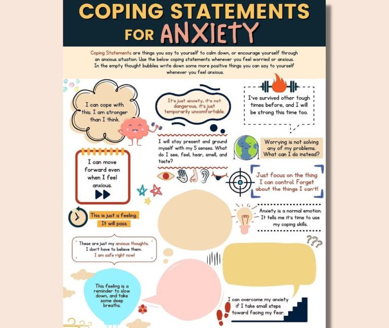 Printable Anxiety Coping Skills Worksheet - Printable JD