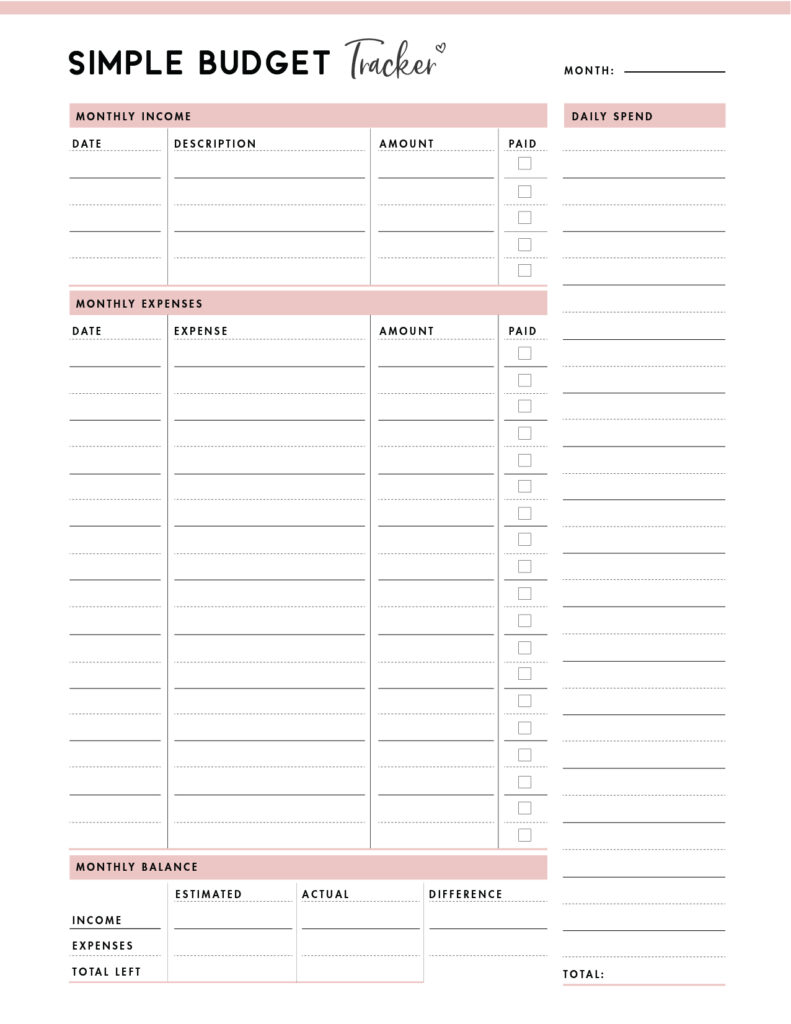 Printable Christian Budget Template - Printable JD