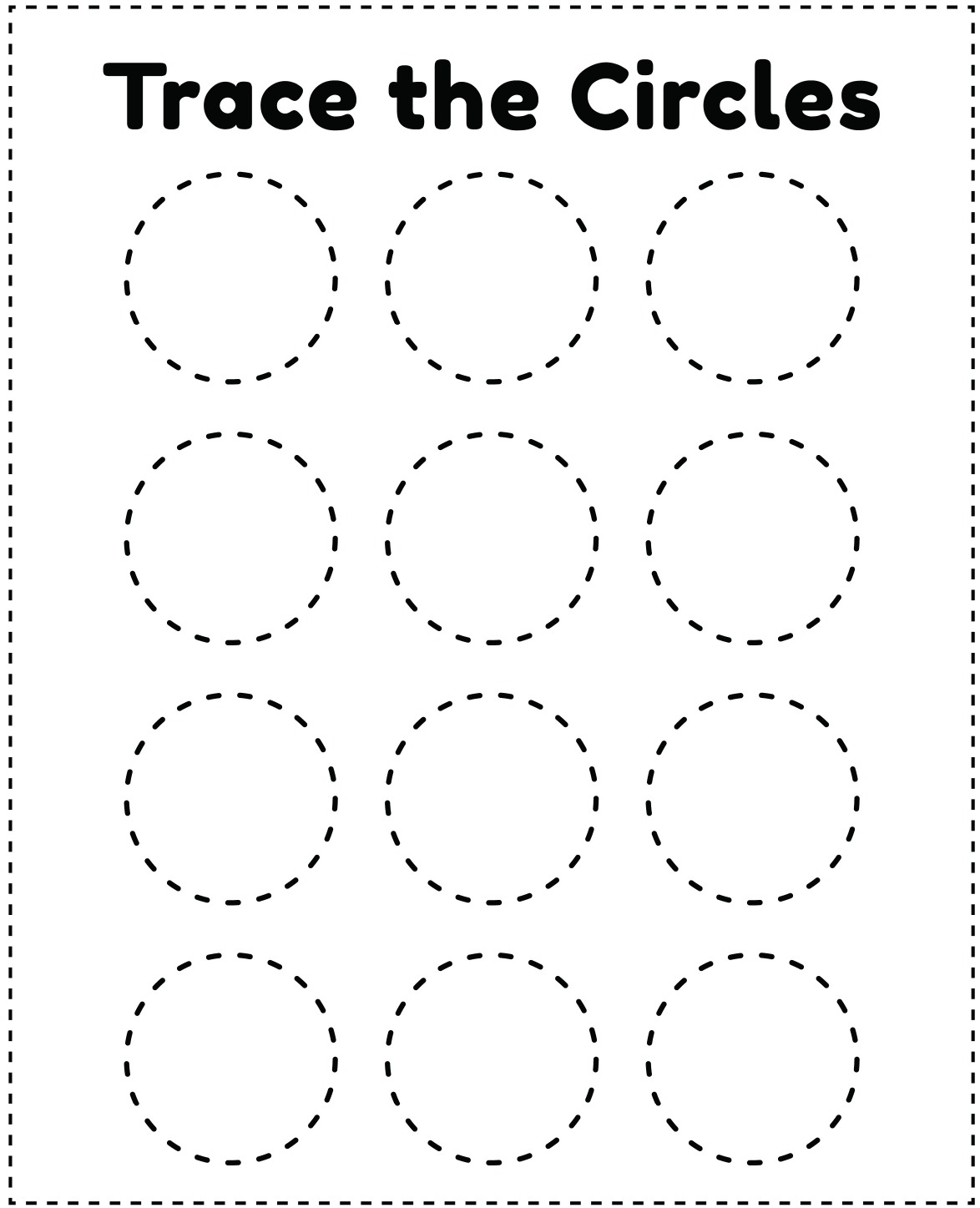 Printable Circle Tracing