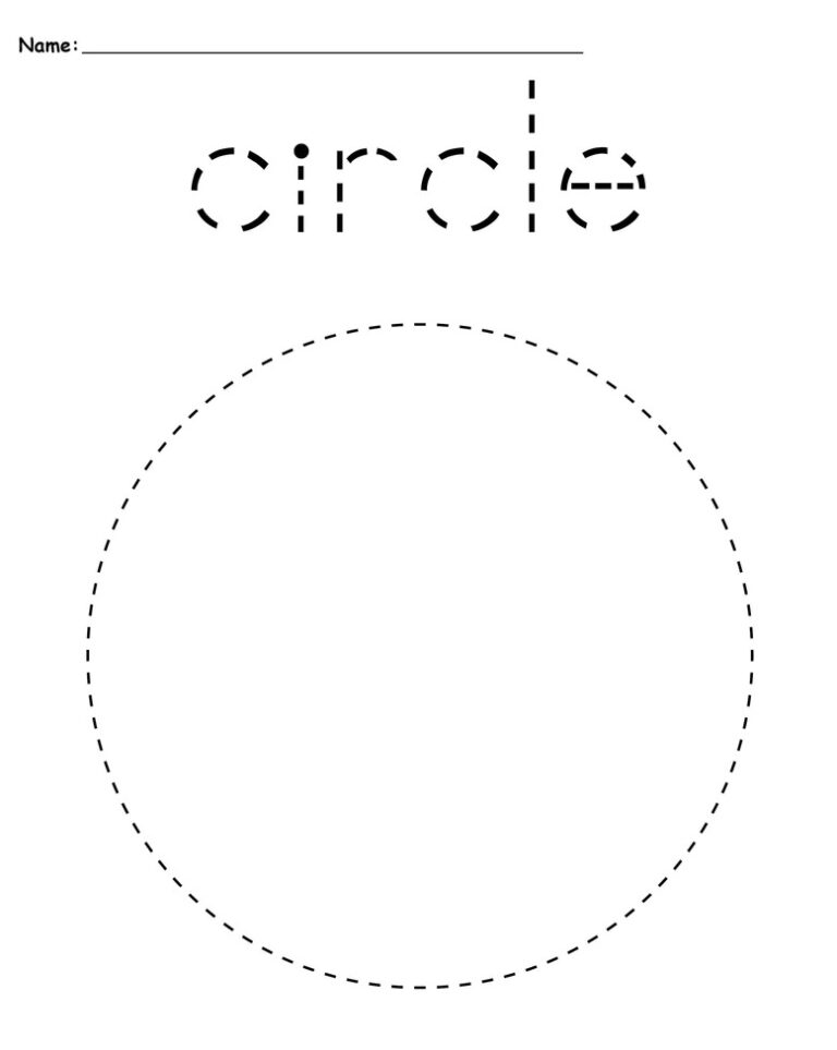 Printable Circle Tracing