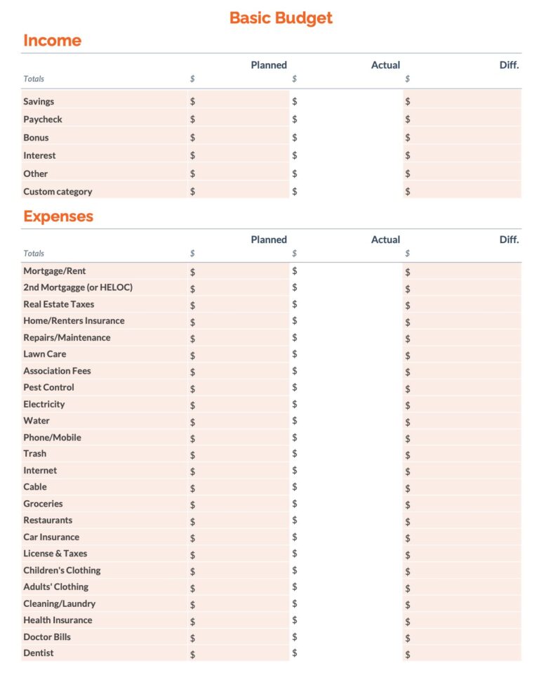 Printable Dave Ramsey Budget Worksheet Printable JD